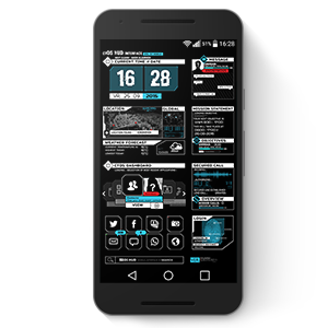 Combat OS HUD Theme. UCCW theme for mobile phones.